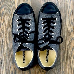 Grey wool Converse shoes, sz 7 men’s or women’s 9